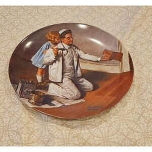 Vintage, 8" Knowles Fine China‎ Plate: THE PAINTER #E1396 by Norman Rockwell